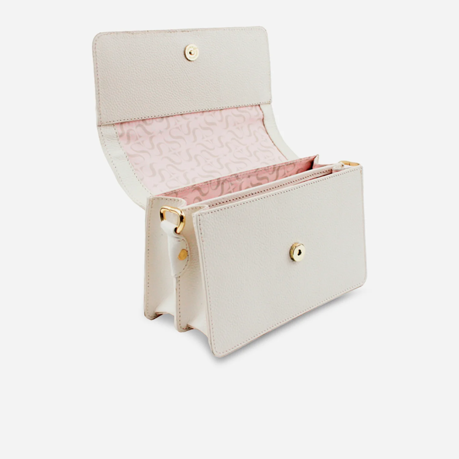 Bolso manos libres mirak de cuero para mujer - Blanco - Image 4