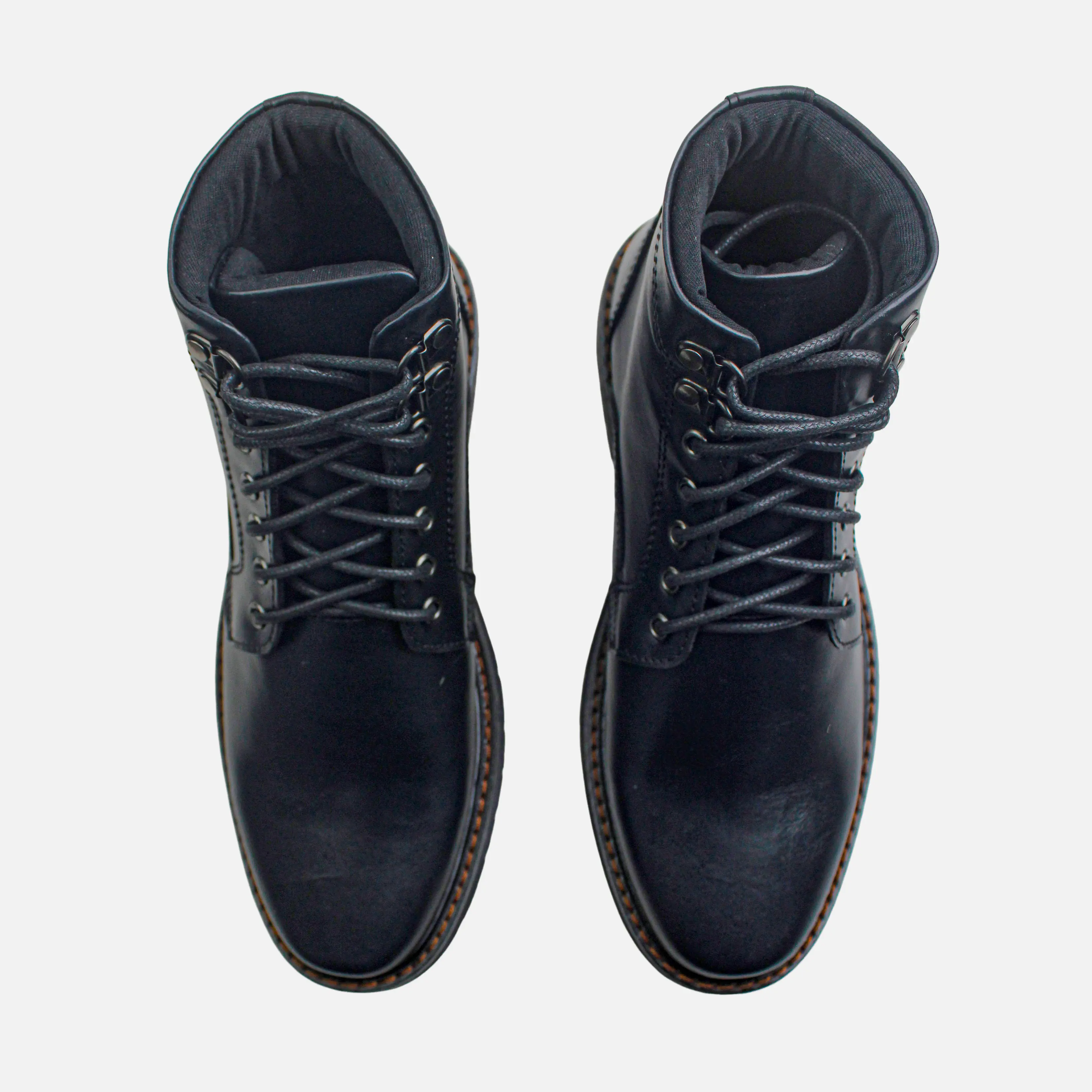 Botin tractorado elian de cuero para hombre - Negro - Image 4