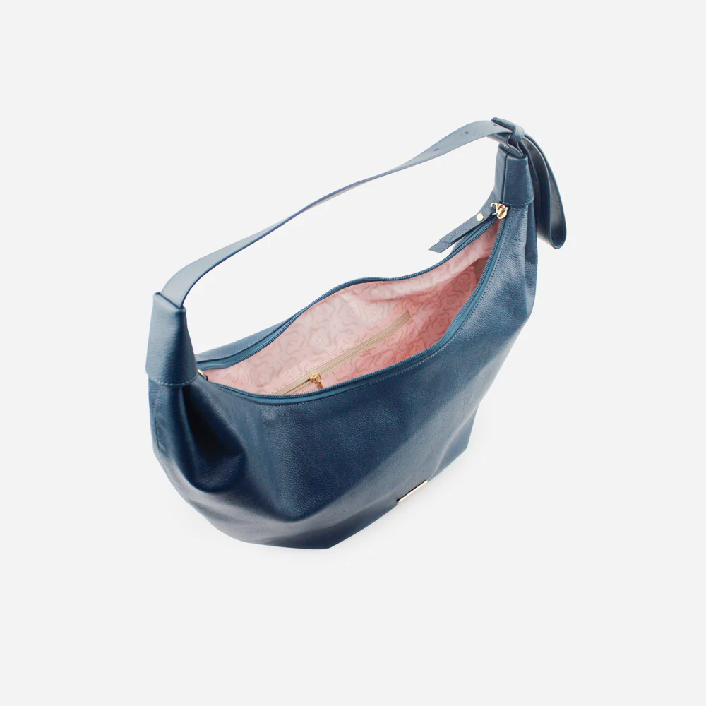 Cartera atenas de cuero para mujer - Azul - Image 4