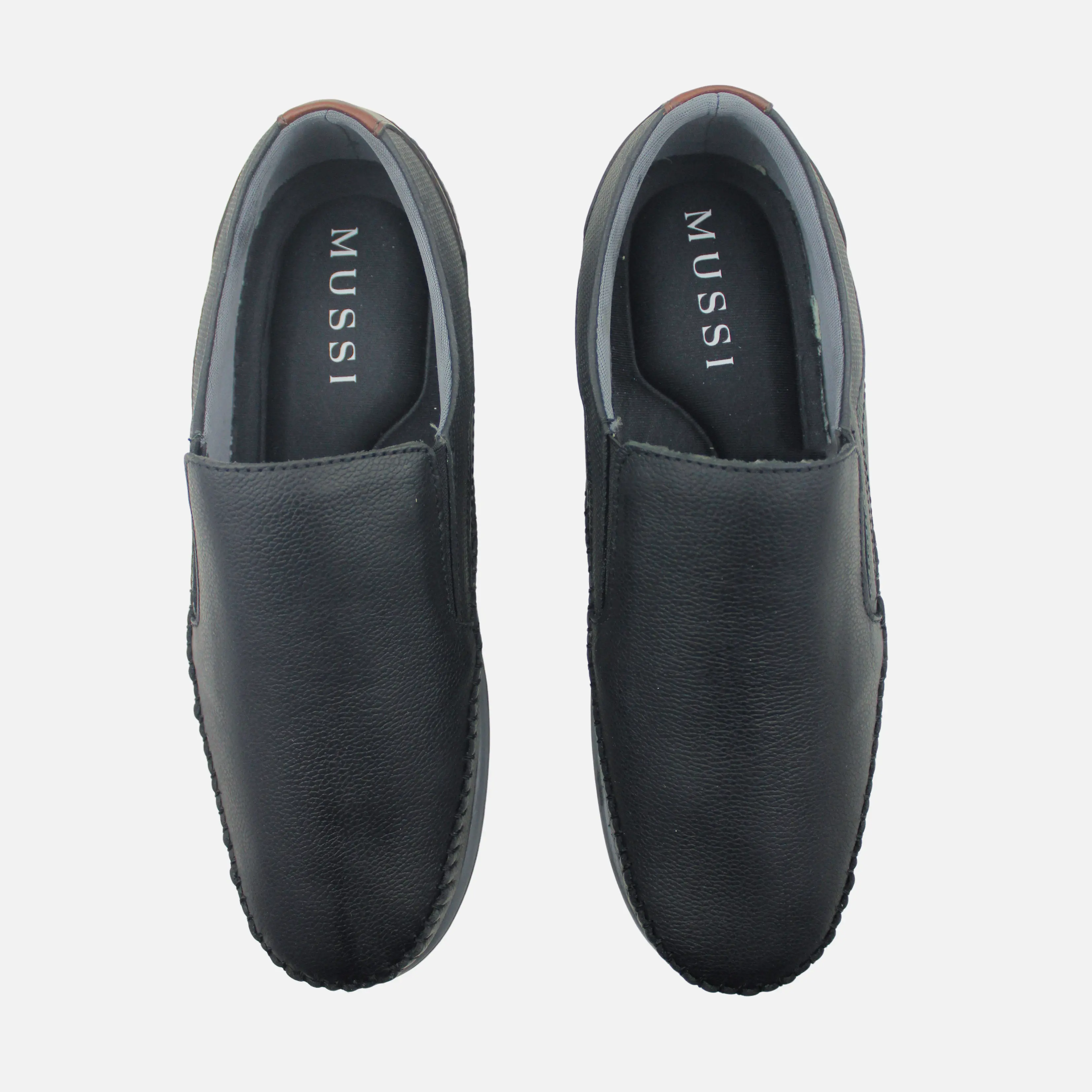 Mocasin plano marcus de cuero para hombre - Negro - Image 4