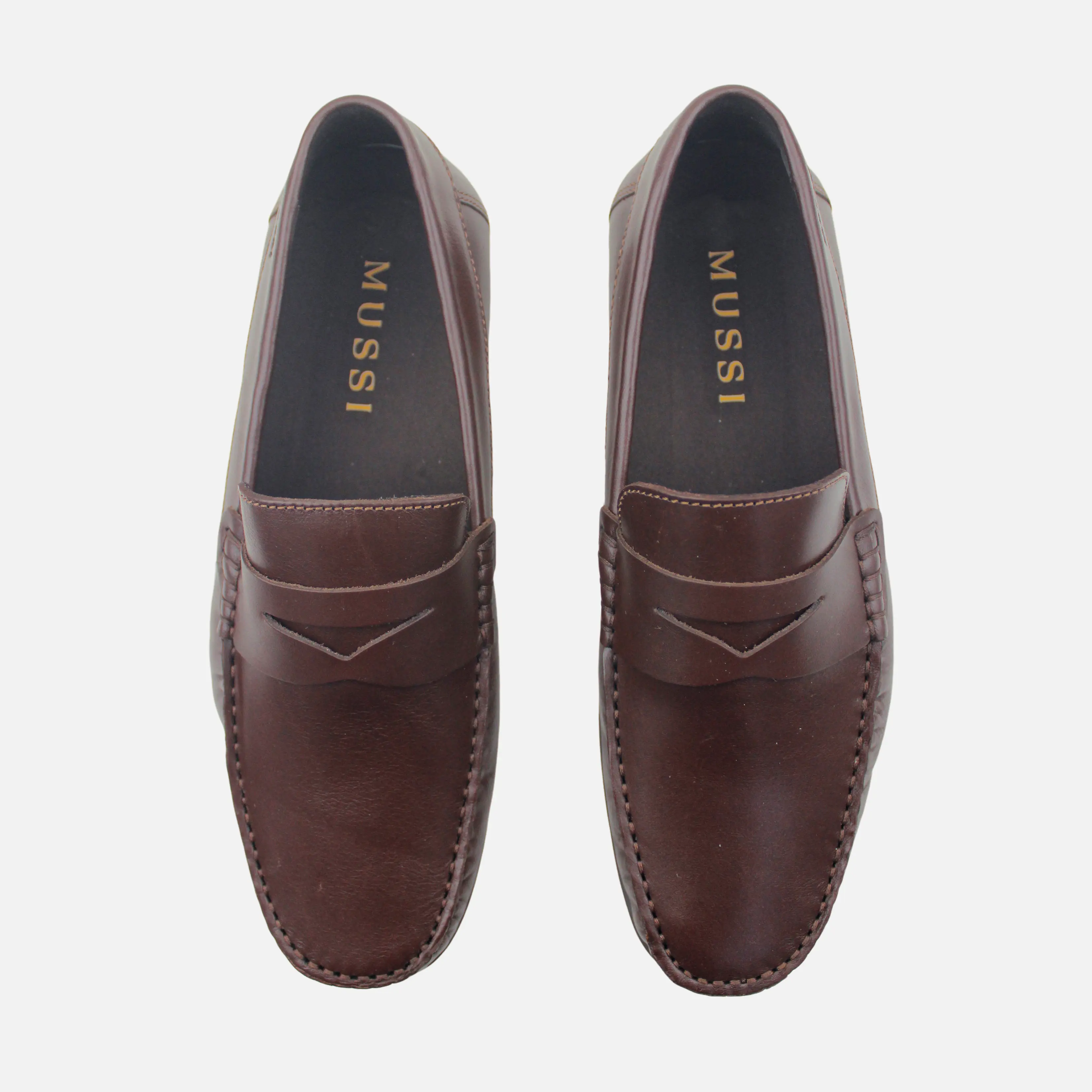 Mocasin plano samuel de cuero para hombre - Miel - Image 4