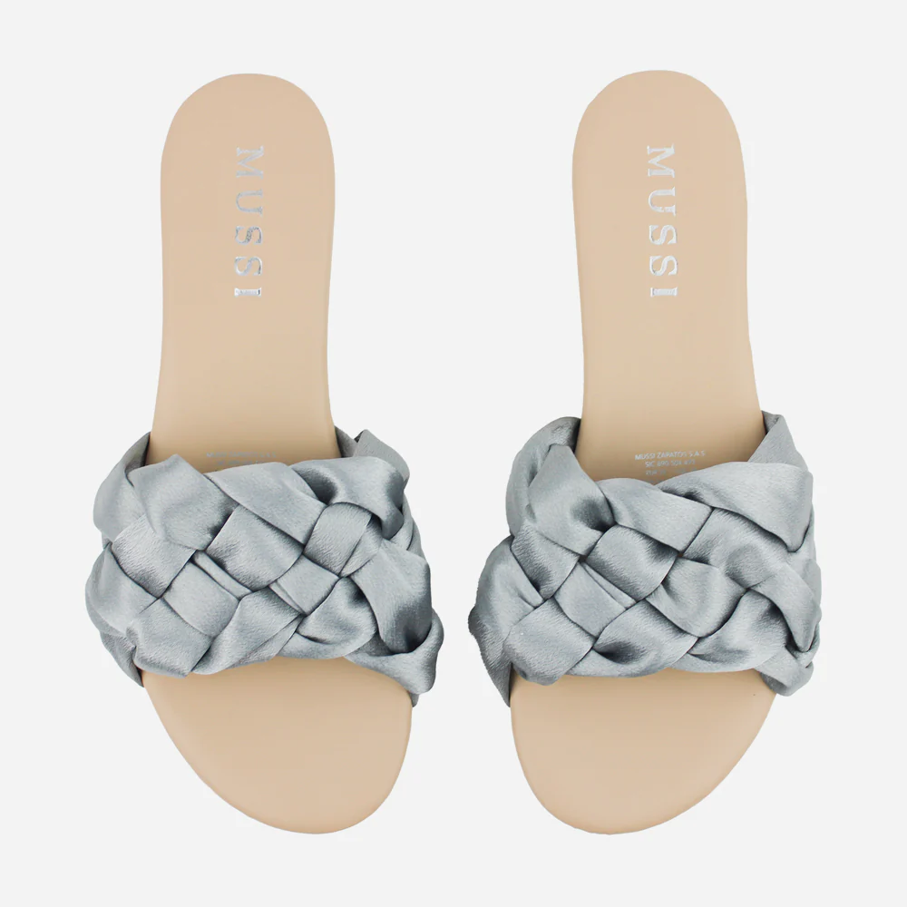 Sandalia plana gia de sintético para mujer - Gris - Image 4