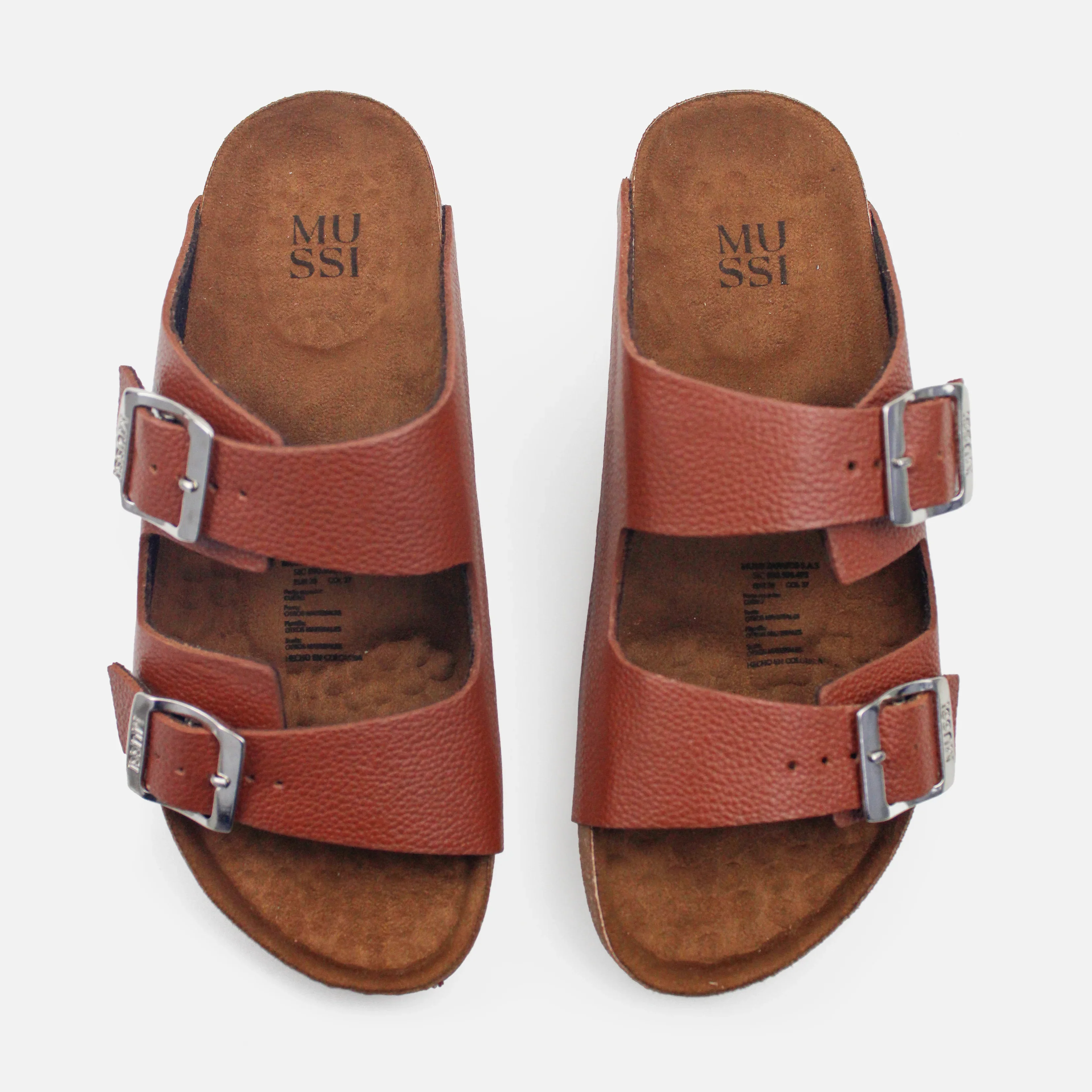 Sandalia plana maia de cuero para mujer - Miel - Image 4