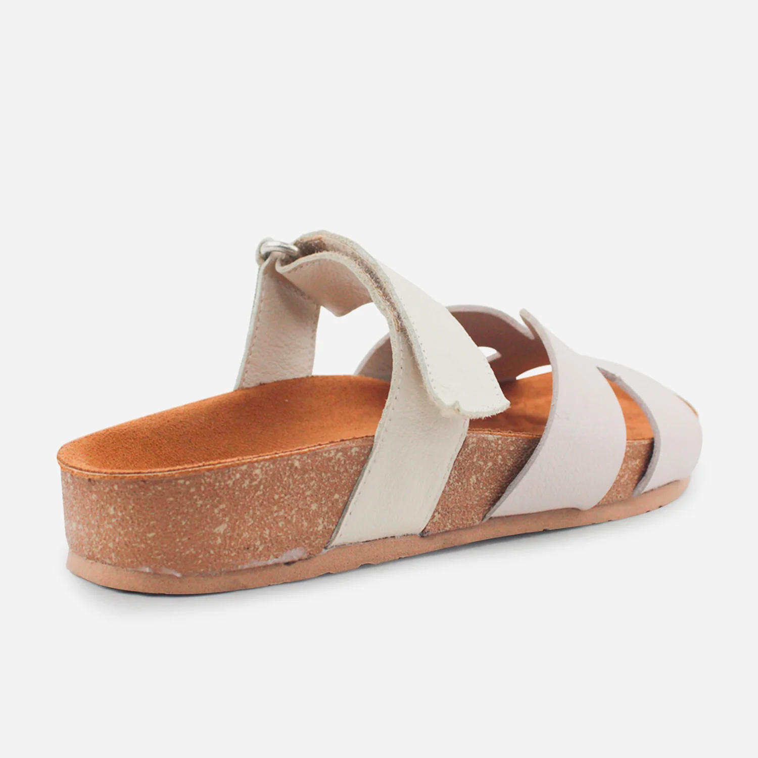 Sandalia plana miranda de cuero para mujer - Rosado - Image 3