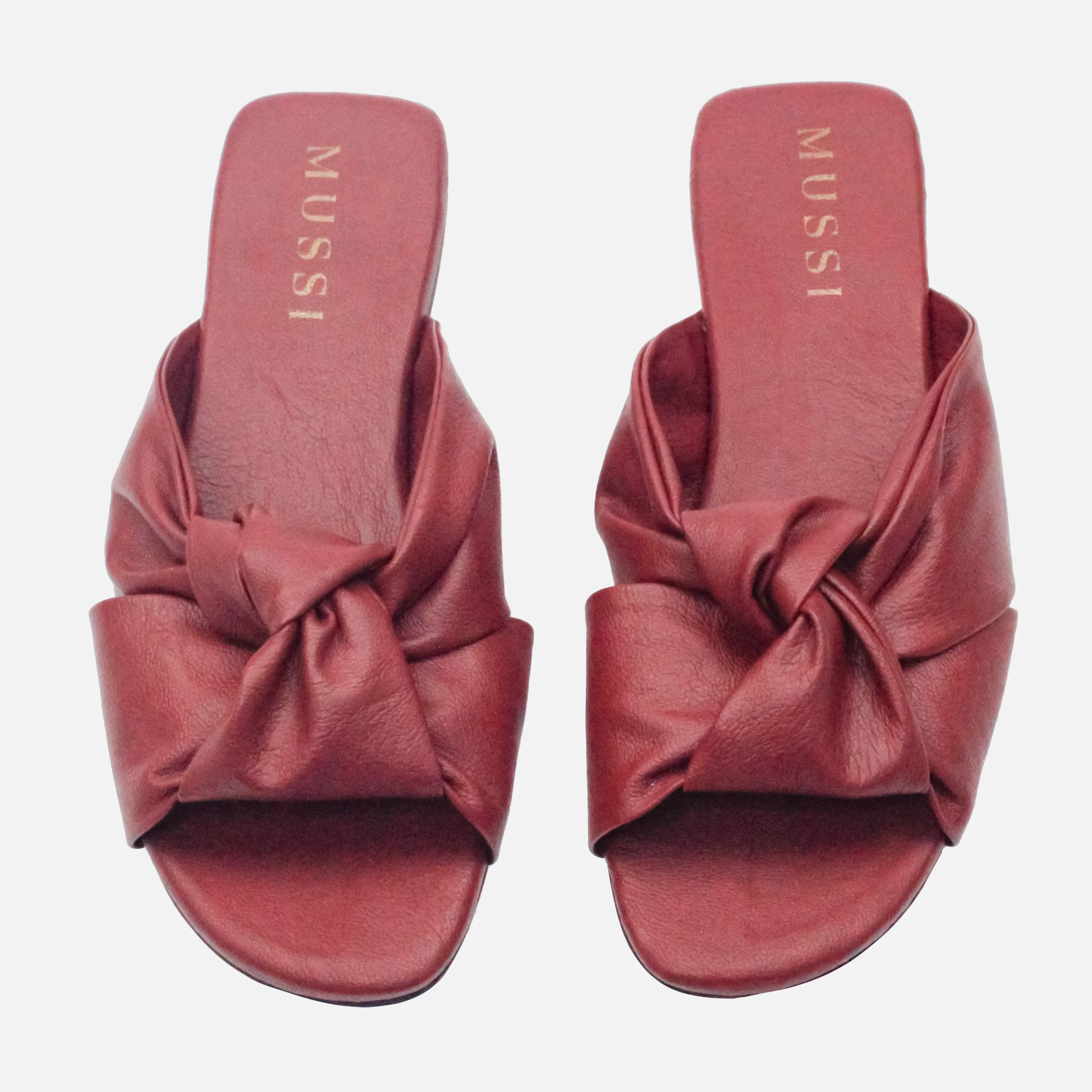 Sandalia plana zoe de sintético para mujer - Vino - Image 4