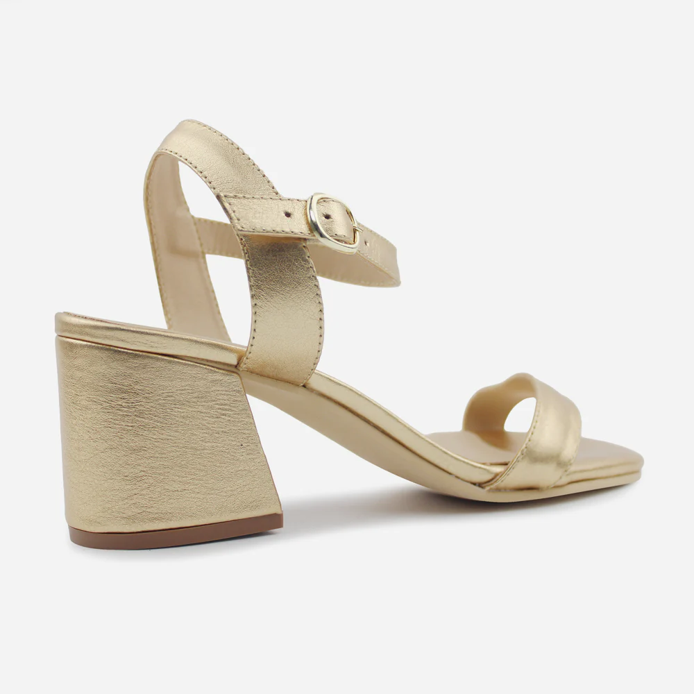 Sandalia tacon itaya de sintético para mujer - Oro - Image 3