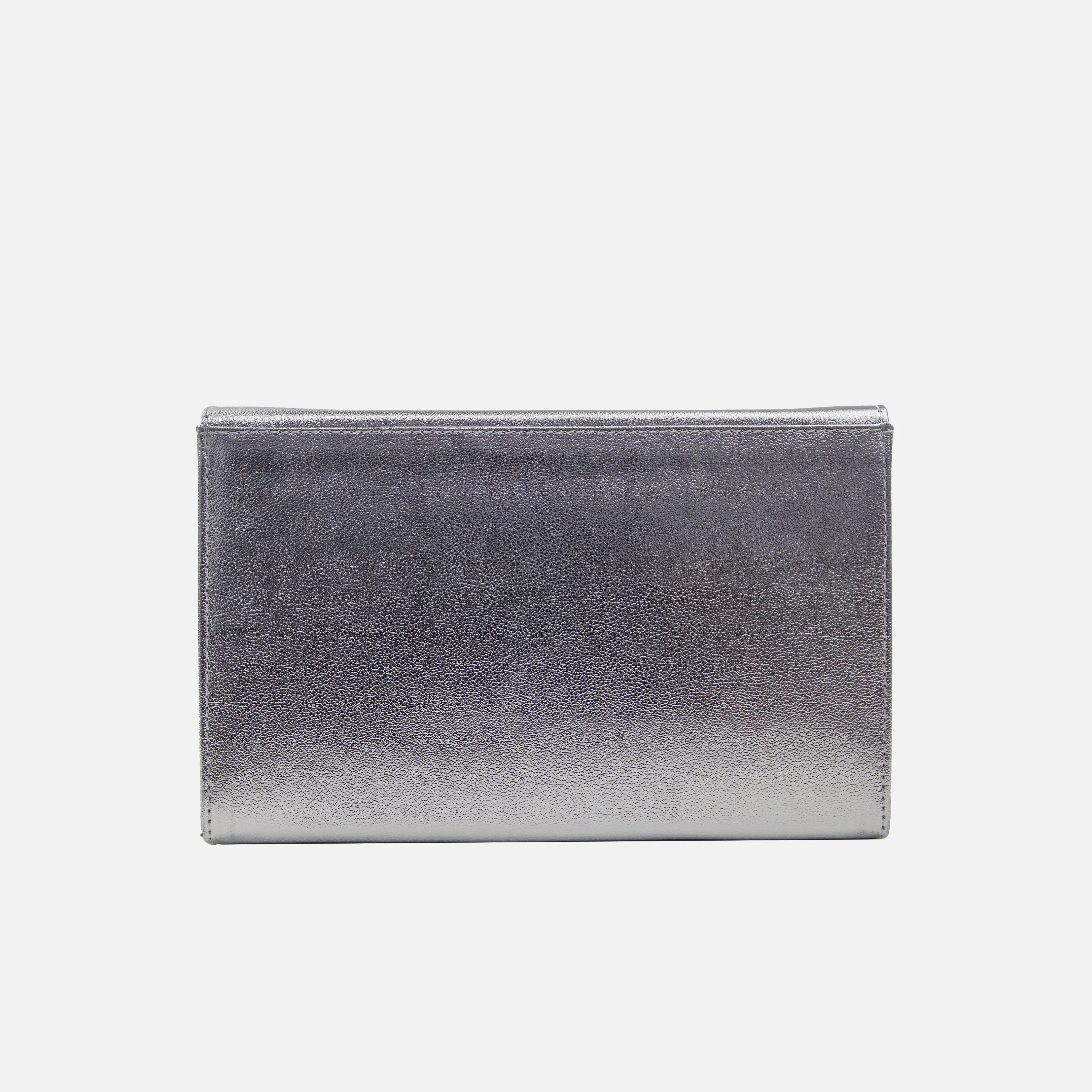 Sobre sol de cuero para mujer - Plateado - Image 3