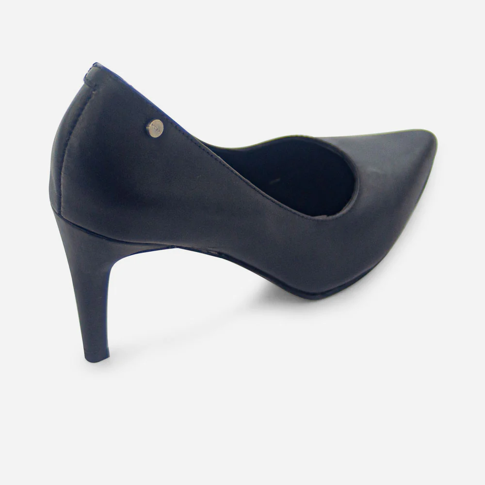 Tacones camil de cuero para mujer - Negro - Image 3