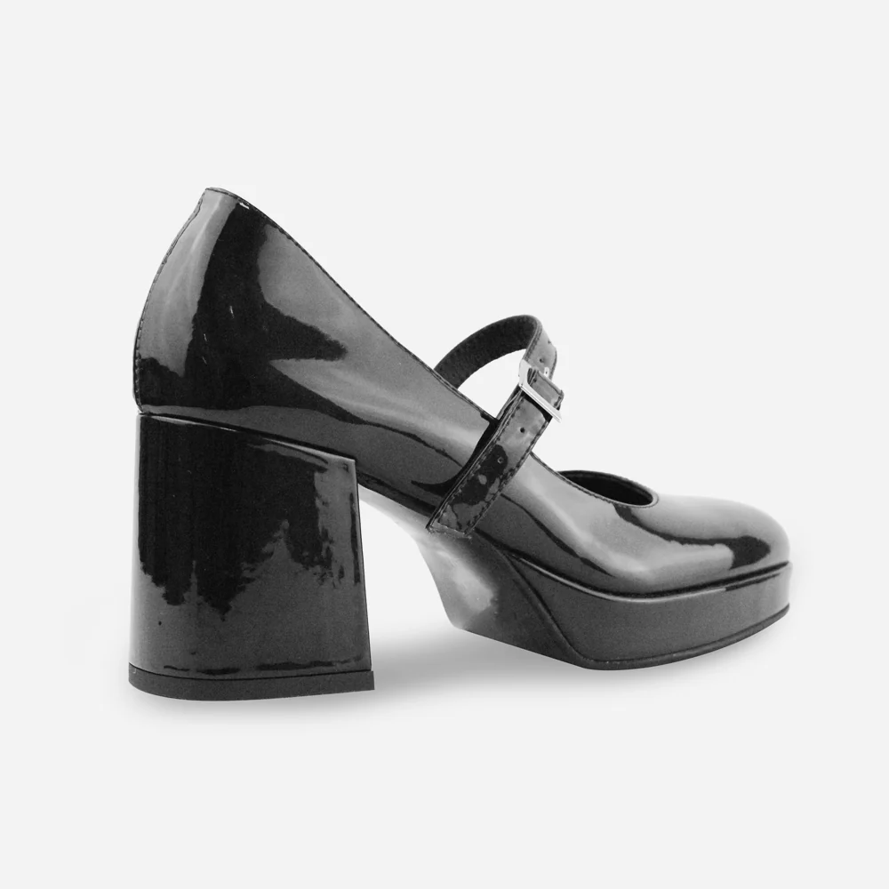 Tacones serena de charol para mujer - Negro - Image 3