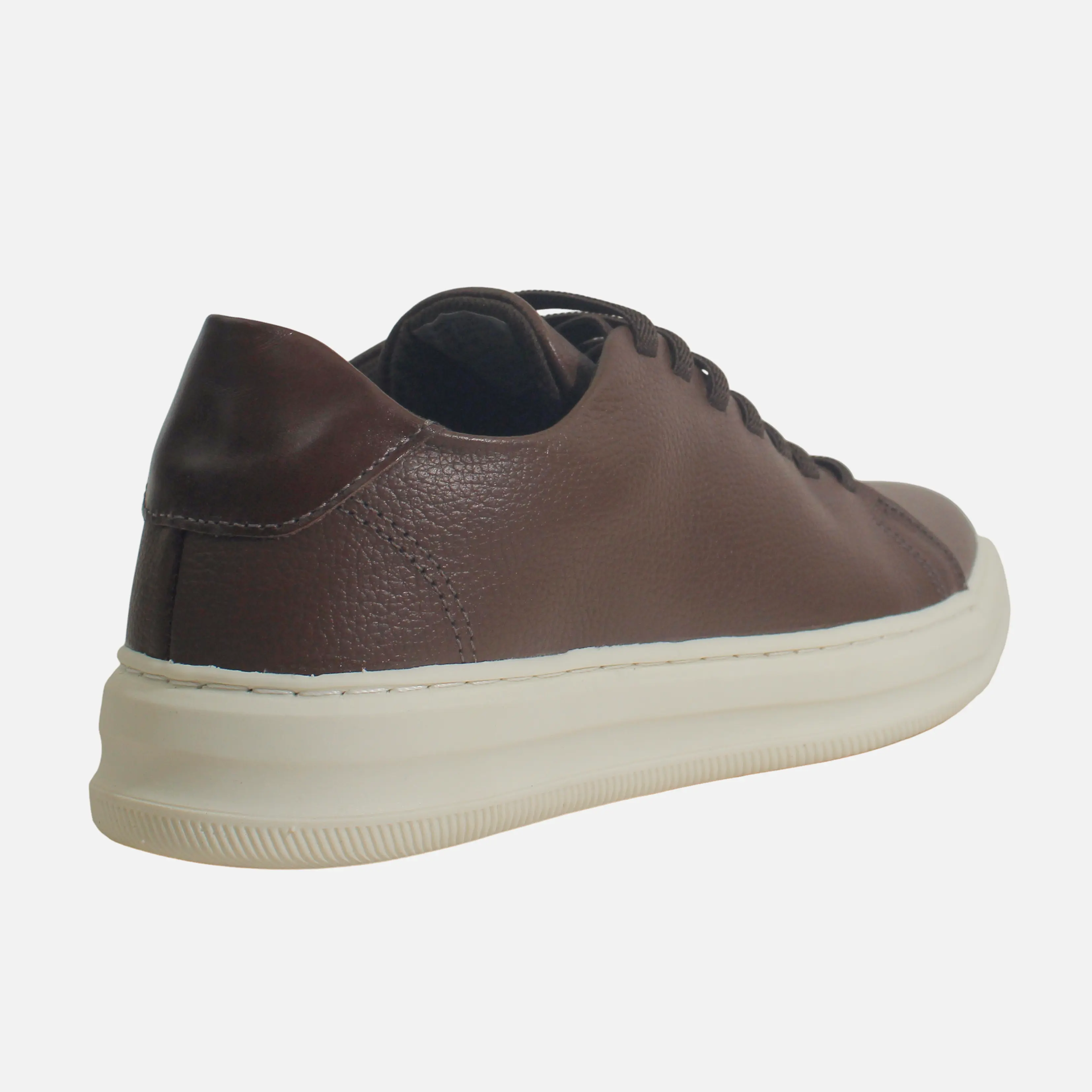 Tenis alessandro de cuero para hombre - Gris - Image 3
