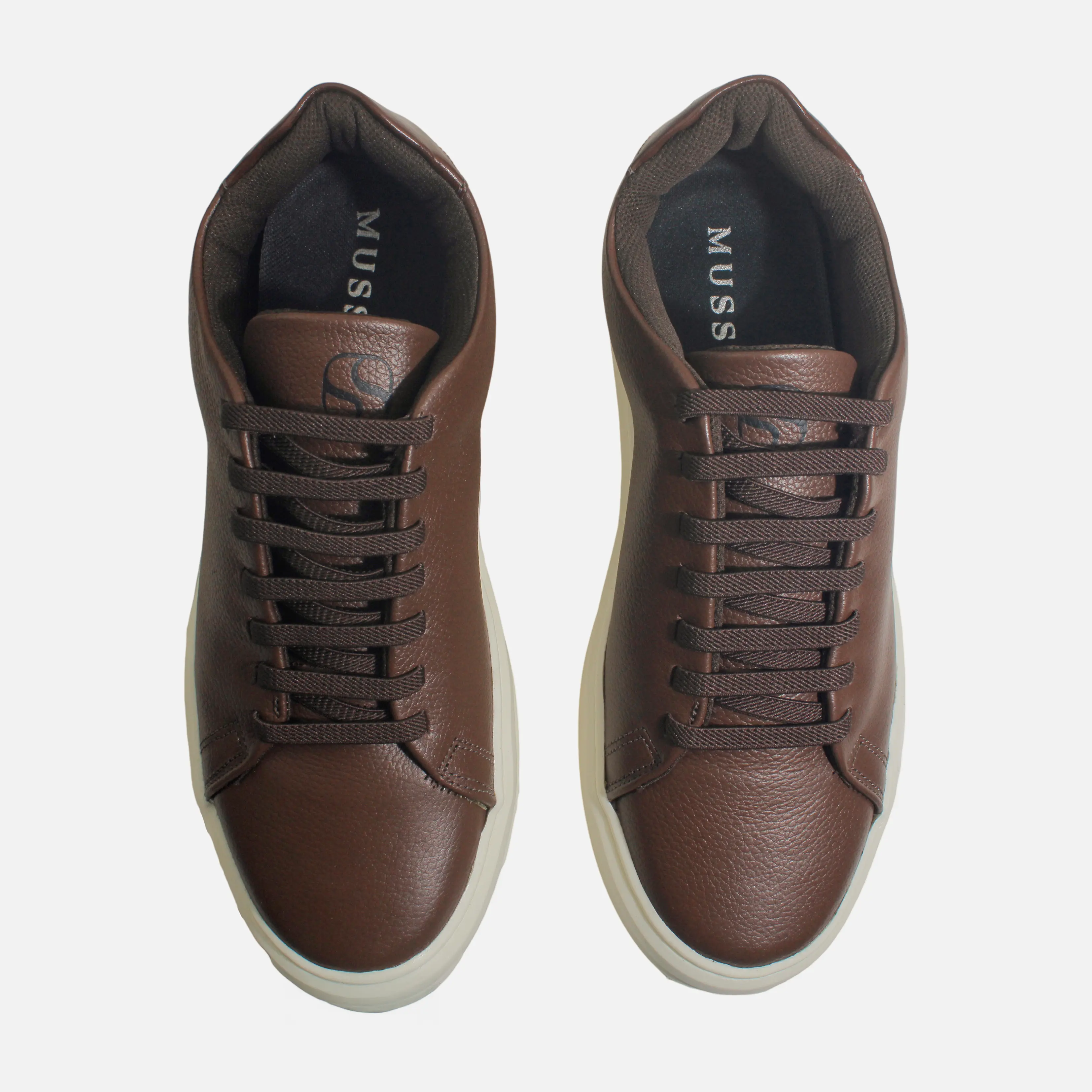 Tenis alessandro de cuero para hombre - Gris - Image 4