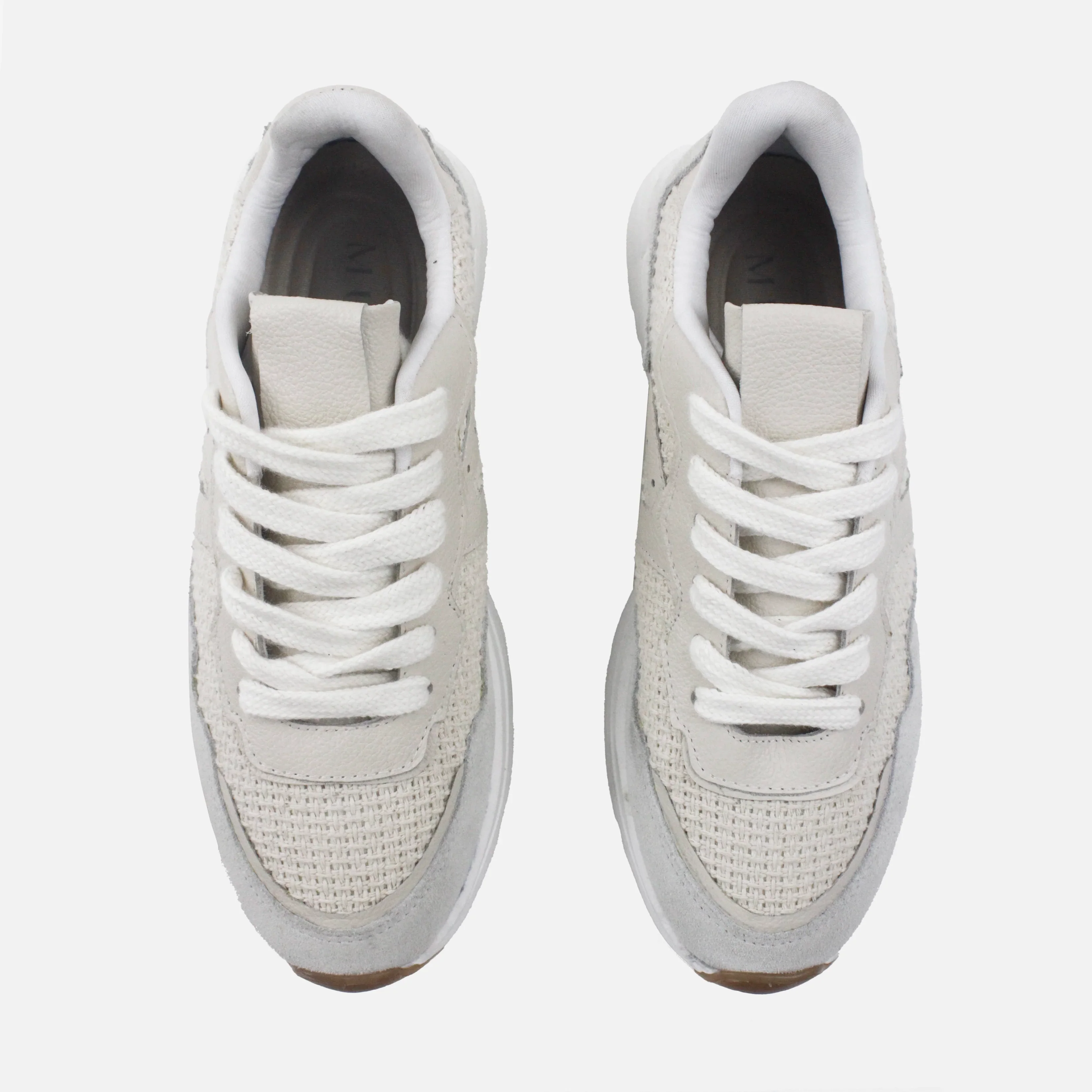 Tenis con plataforma keita de textil para mujer - Beige - Image 4