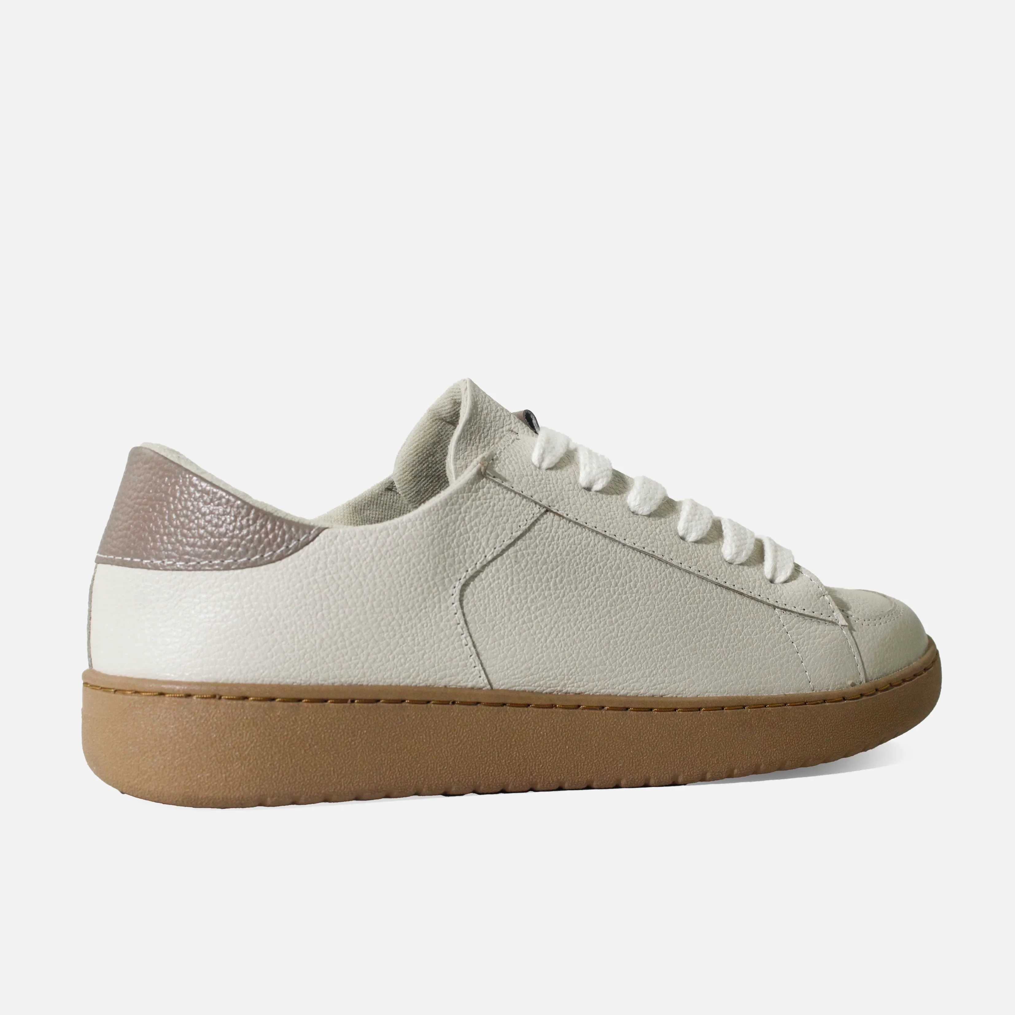 Tenis electro de cuero para mujer - Taupe - Image 3