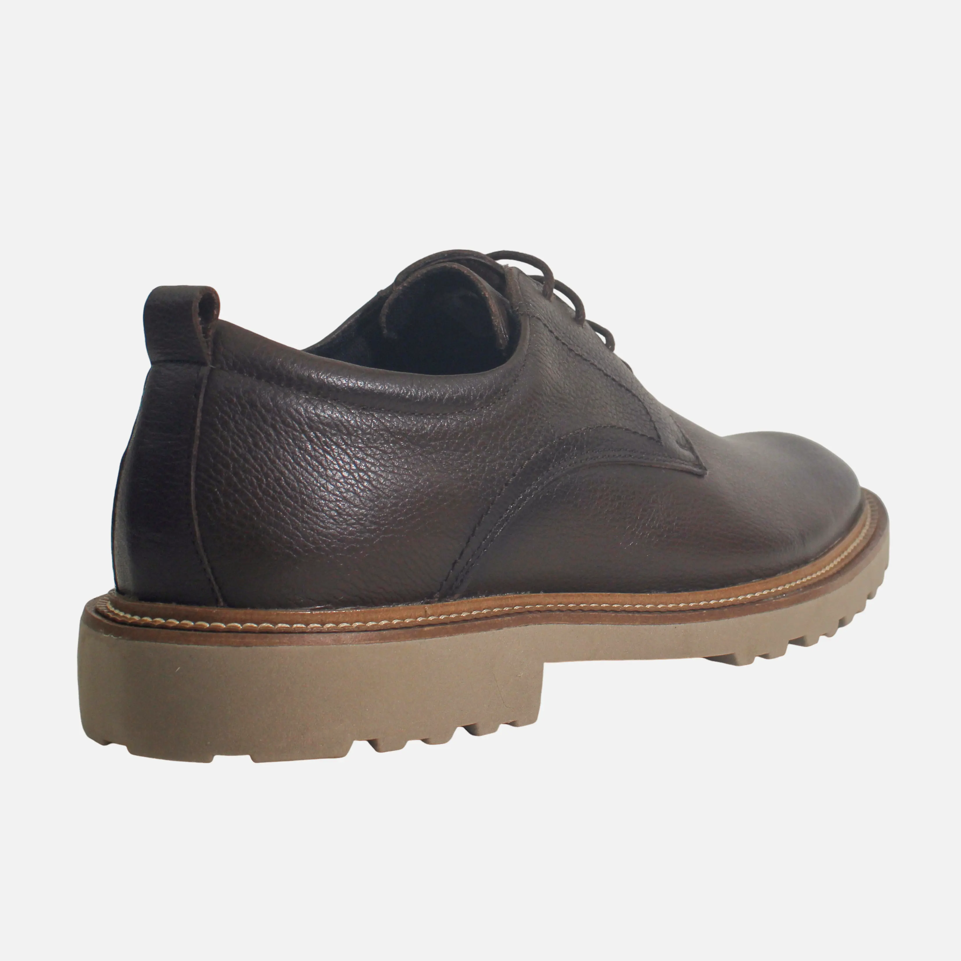 Tenis fabio de cuero para hombre - Brandy - Image 3