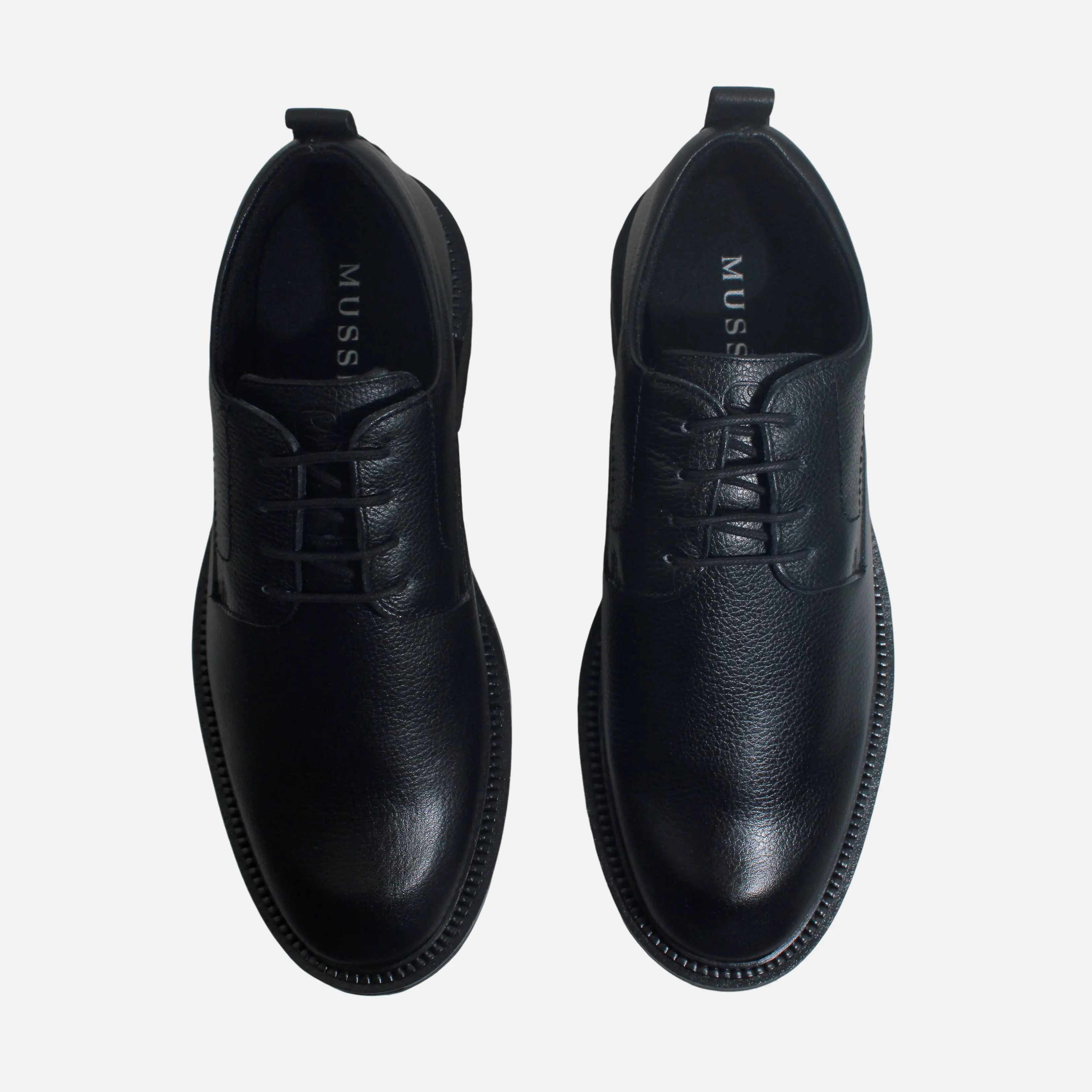 Tenis fabio de cuero para hombre - Negro - Image 4