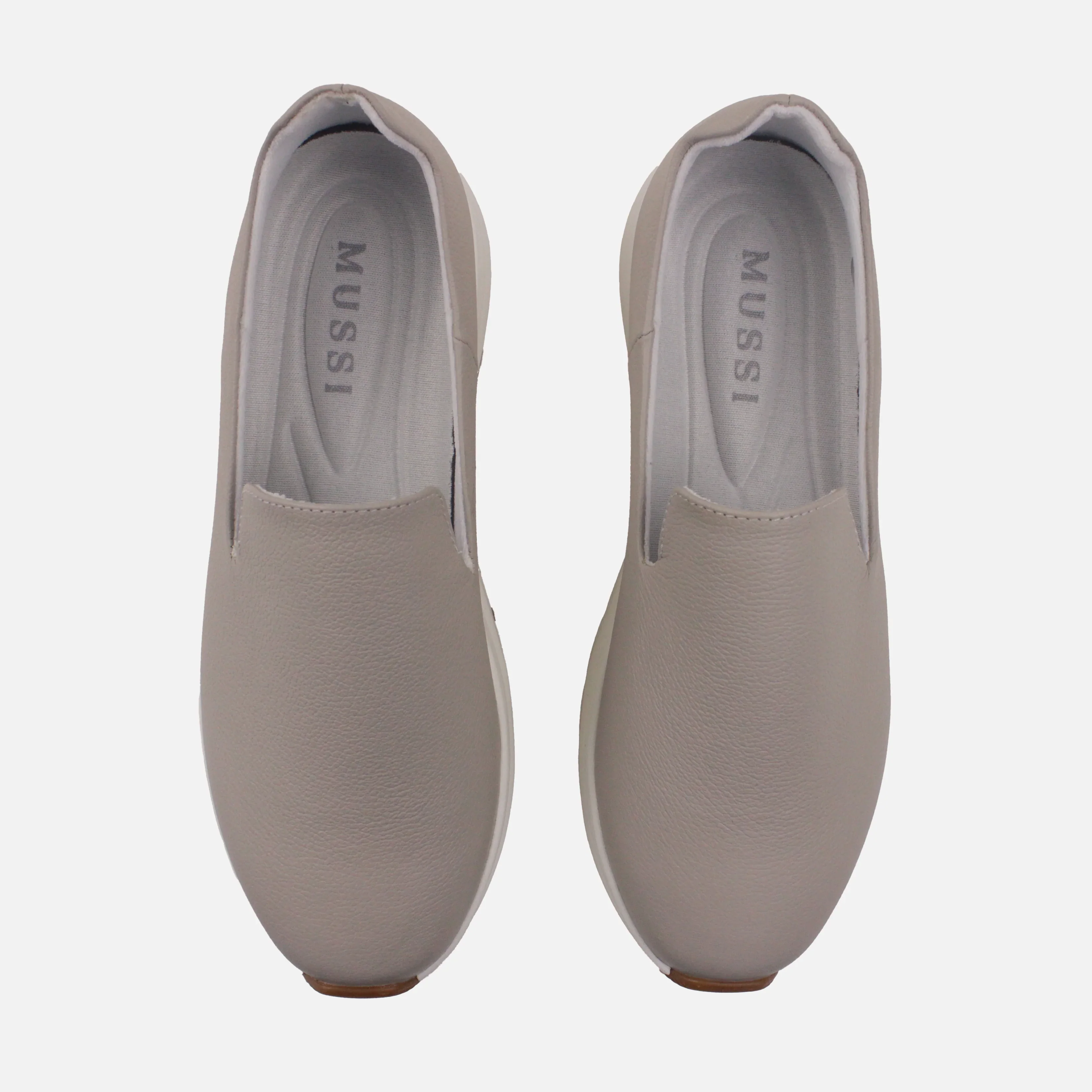 Tenis naira de cuero para mujer - Gris - Image 4