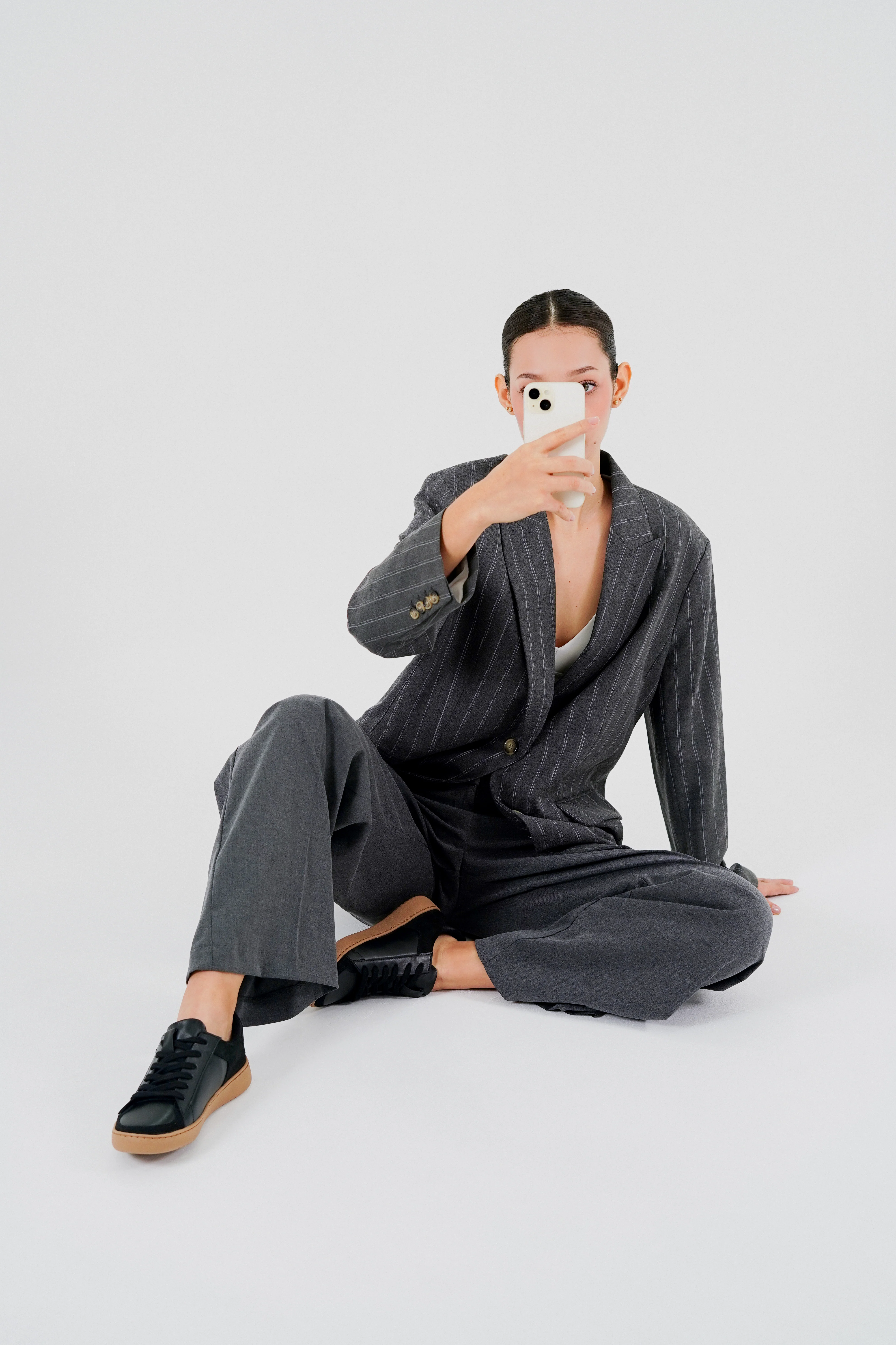 Tenis Sneakers electro de cuero carnaza para mujer - Negro - Image 5