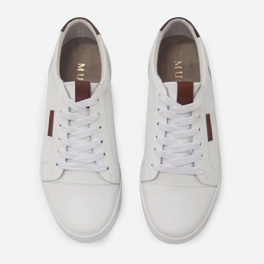 Tenis Sneakers lucinde de cuero para mujer - Blanco - Image 4